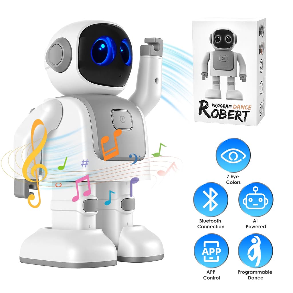 AI Dancing Robot Toy Smart Interactive Learning & Entertainment Robot For Kids With Bluetooth Music Programmable Moves Voice Assistant
