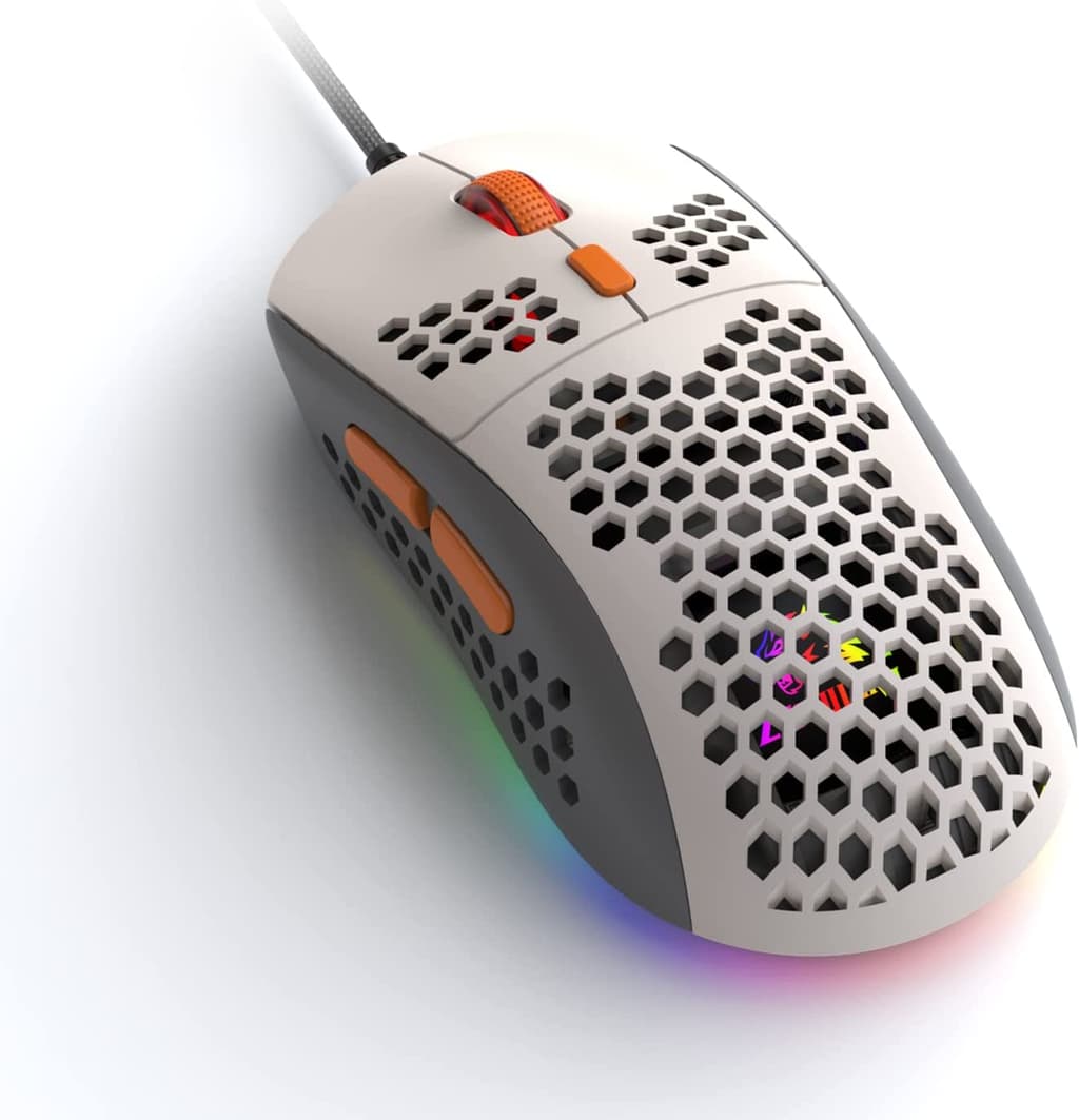 Wired Gaming Mouse Lightweight Chroma RGB Backlit,7 Programmable Buttons 6400DPI