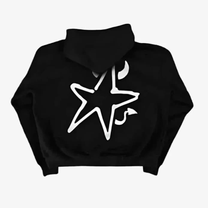 Dark Letter Print Floral Cardigan Hoodie Jacket Womens