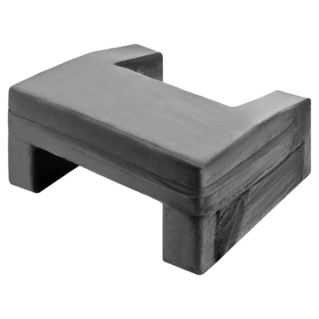 Reading Pillow, Lap Desk Pillow With Washable Cloth, Large Bed Pillow With 2 Pockets And Cup Holder, Memory Foam Bed Rest For Reading, Gaming, Resting, Working, Grey