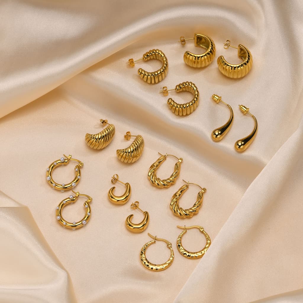 Elegant All-match Stainless Steel Earrings