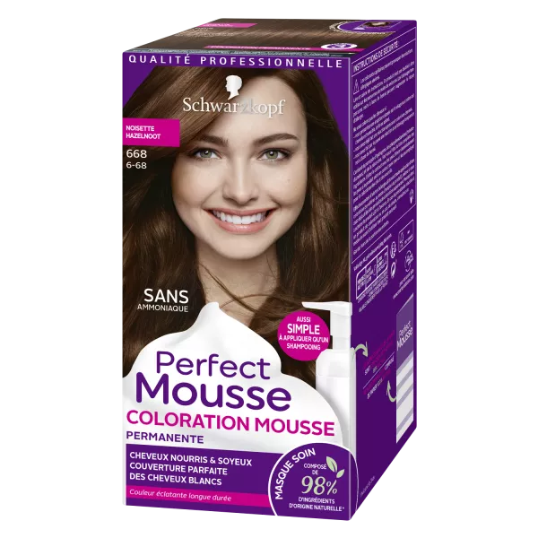 Tinte Cheveux Permanente 668 Noisette Sans Ammon - imagen 1