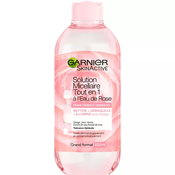 Solution Micellaire Tout en 1 à l'Eau de Rose, Peaux - imagen 1