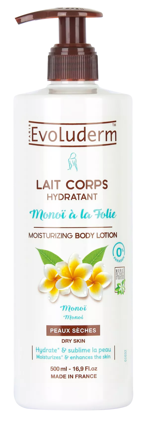 Leche corporals Hidratante Monoï à La Folie 500ml - Evoluderm - imagen 1