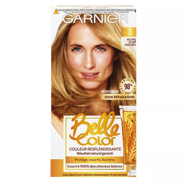 Tinte Cheveux Permanente 3 Blond Doré - GARNIER - imagen 1