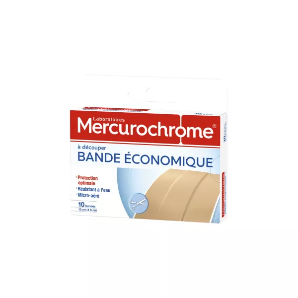 Curita bandas para cortar 10 cmx6 cm - MERCUROCHROME - imagen 1