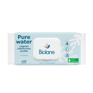 X48 Toallitas Pure Water Biolane - imagen 1