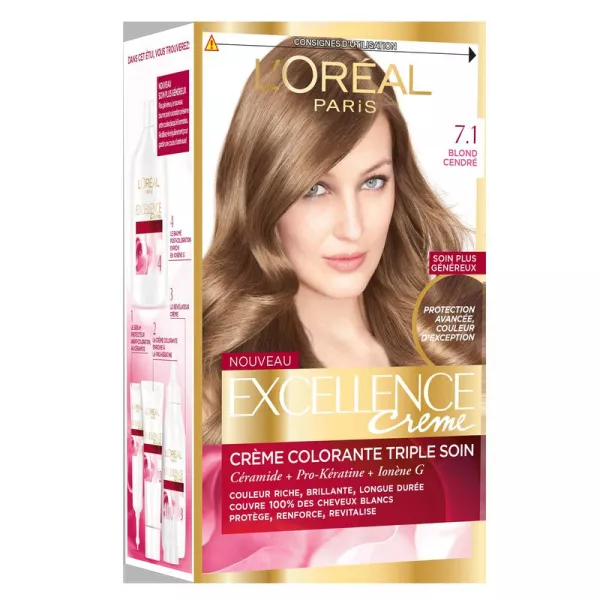 Tinte Cheveux 7.1 Blond cendré EXCELLENCE - L'OREAL - imagen 1