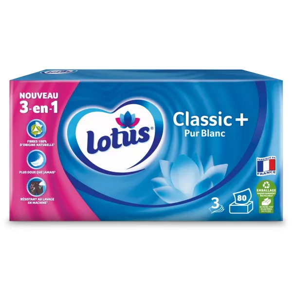 Pañuelos Pur Blanc 3en1 Classic+ - LOTUS - imagen 1