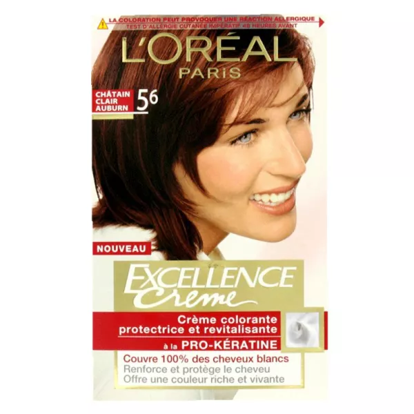 Tinte 5.6 Châtain Clair Auburn Excellence Crema - imagen 1