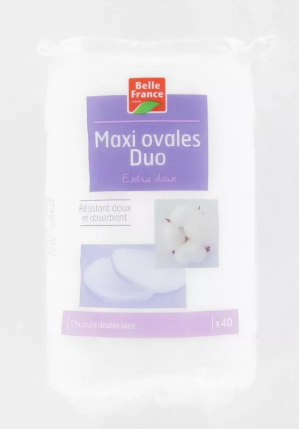Cotons Maxi Ovales Desmaquillantes X40 - BELLE FRANCE - imagen 1