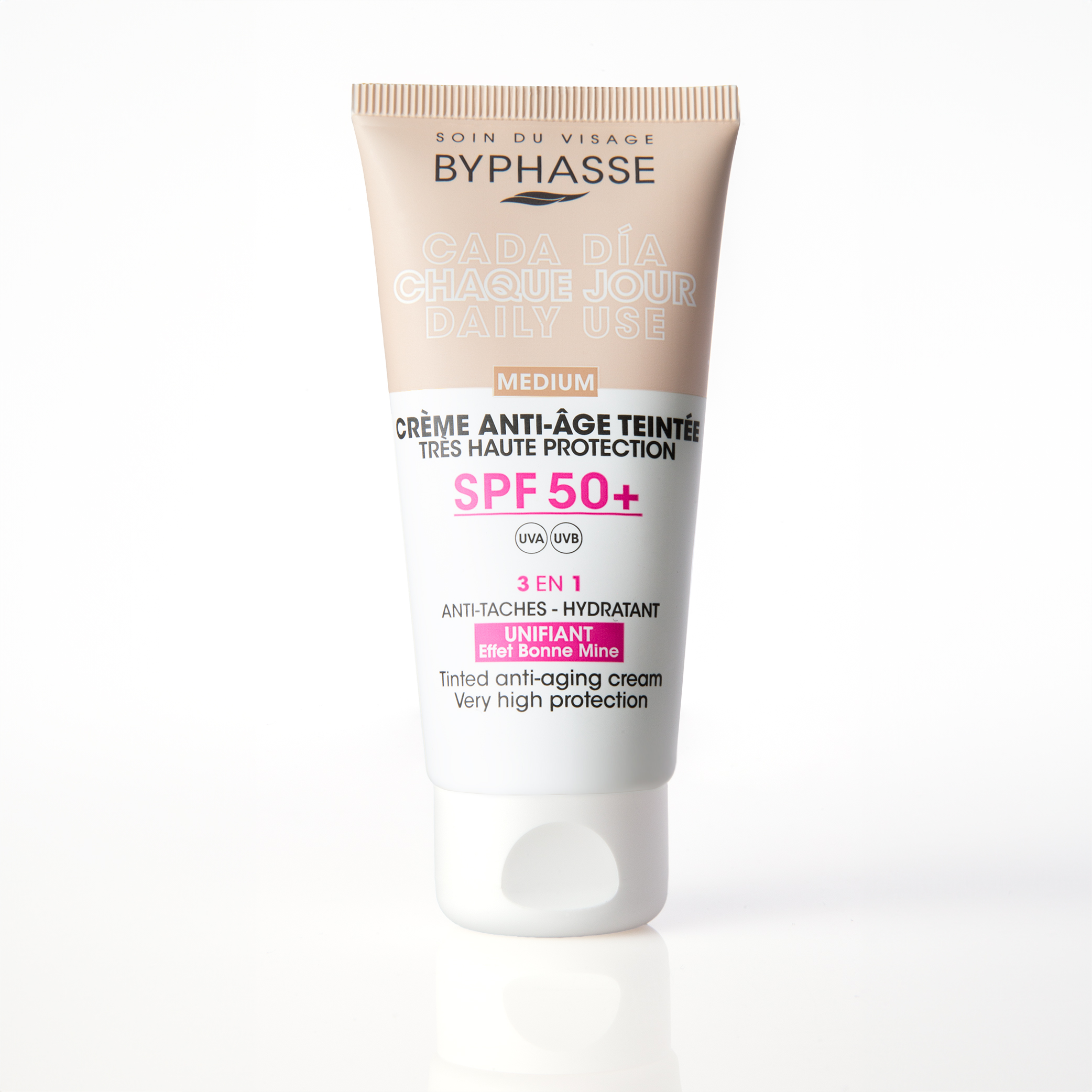 Crema Visage Anti-âge Teintée Medium Spf 50+ 50ml - B - imagen 1