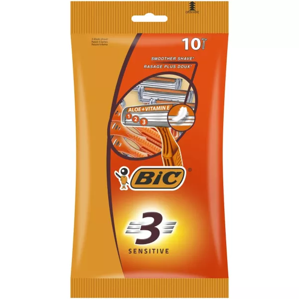 Afeitadora desechable Plus Doux 3 Lames Sensitive Hombre x10 - imagen 1