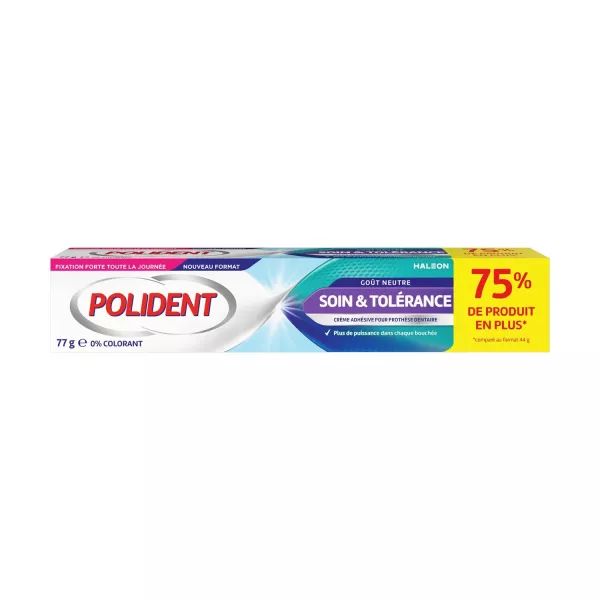 Crema fijadora dental sabor Neutre 77g - Polident - imagen 1