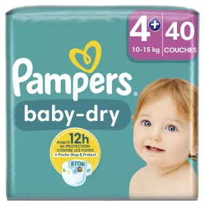 Panales Baby-dry T4+ (10-15 Kg) X40 — Pampers - imagen 1
