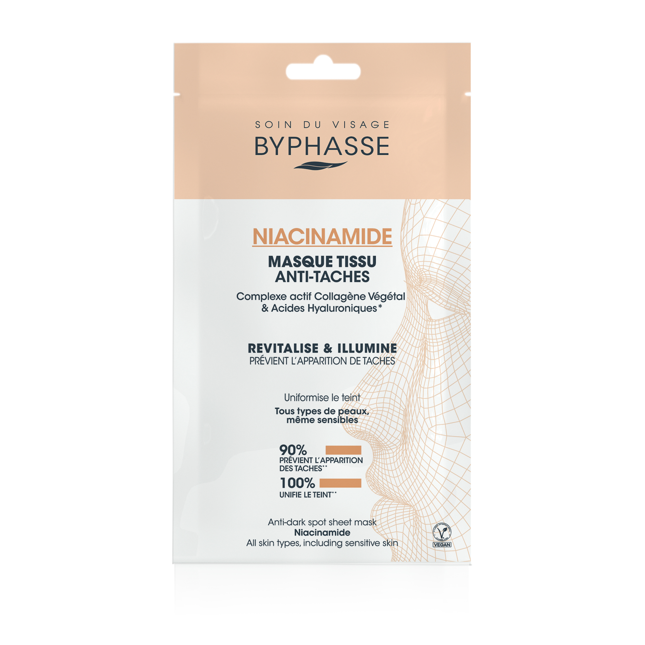 Mascarilla Tissu antimanchas Niacinamide 18ml - BYPHASSE - imagen 1