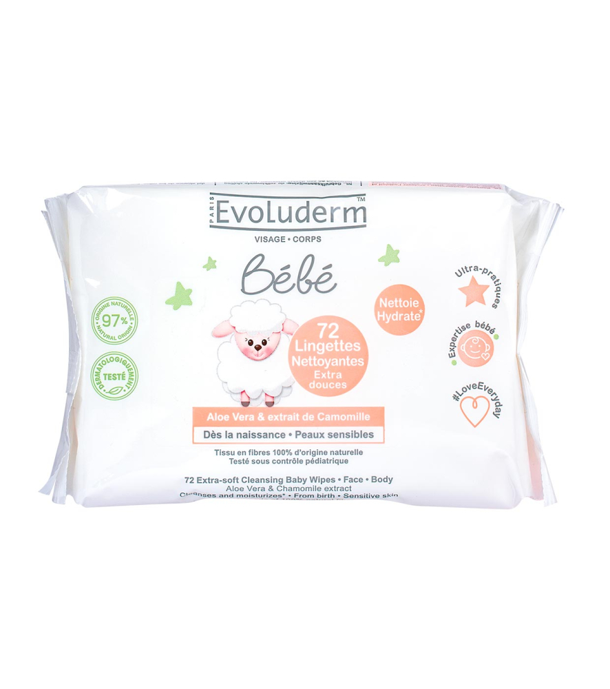 Toallitas Bebes X72 — Evoluderm - imagen 1