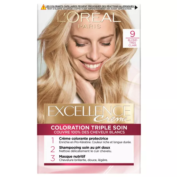 Tinte Cheveux 9 Blond très clair excellence - L' - imagen 1