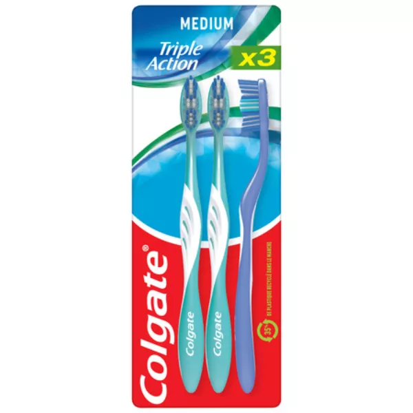 Cepillo de dientes triple acción Médium - COLGATE - imagen 1