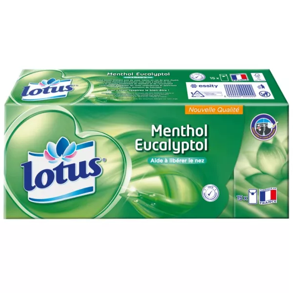 Pañuelos étuis menthol eucalyptol x15 - LOTUS - imagen 1