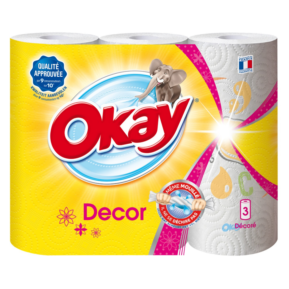 Papel de cocina decor x3 - OKAY - imagen 1