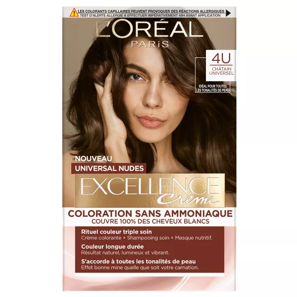 Tinte Cheveux Universal Nudes 4 Châtain EXCELLEN - imagen 1