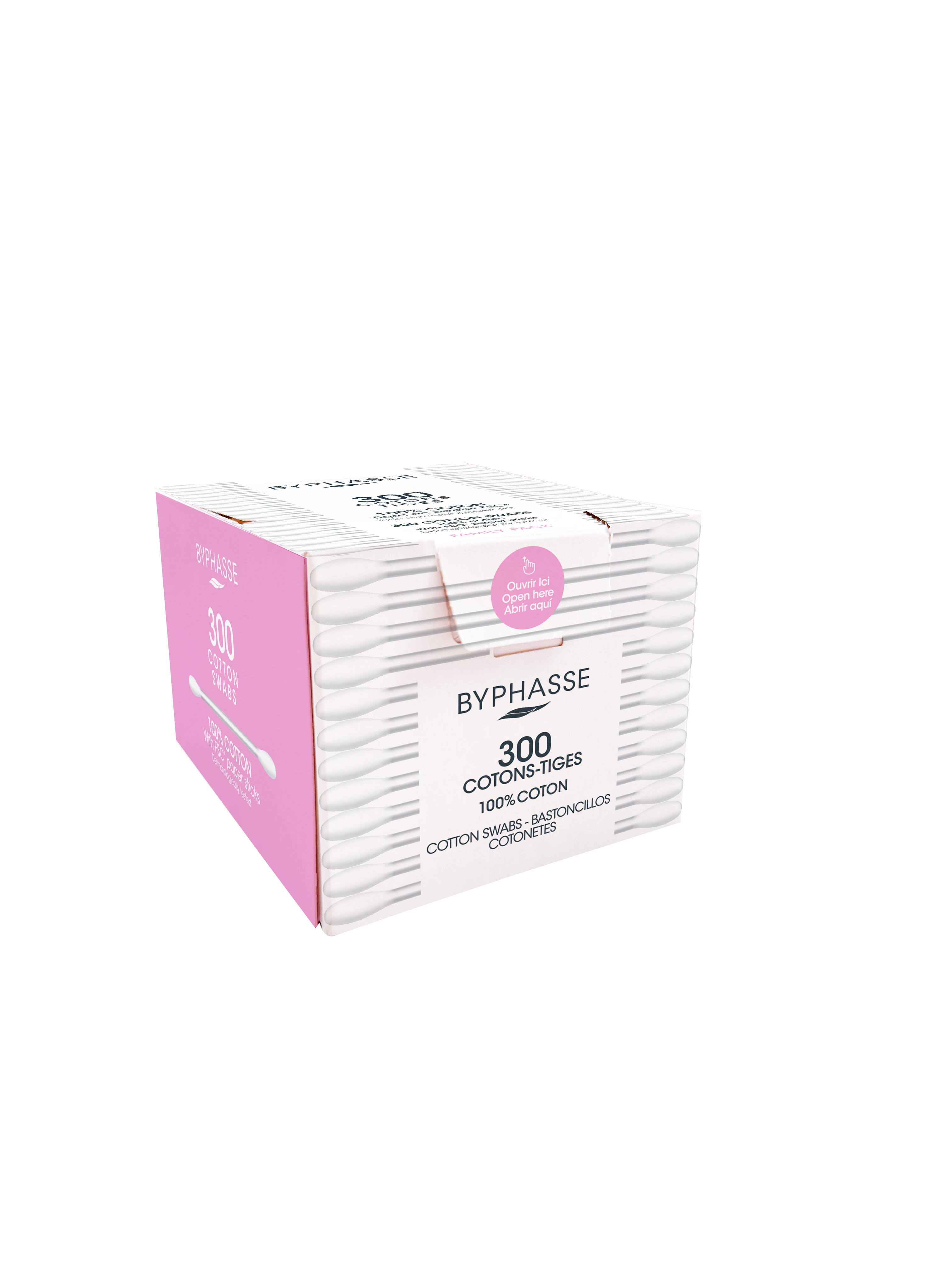 Hisopo 100% Coton 300u - BYPHASSE - imagen 1