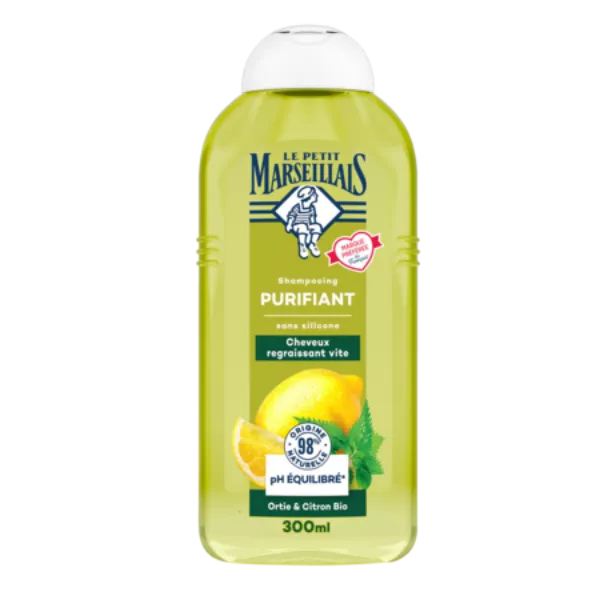 Champú Purifiant aux Orties et Citron Bio 300ml - - imagen 1