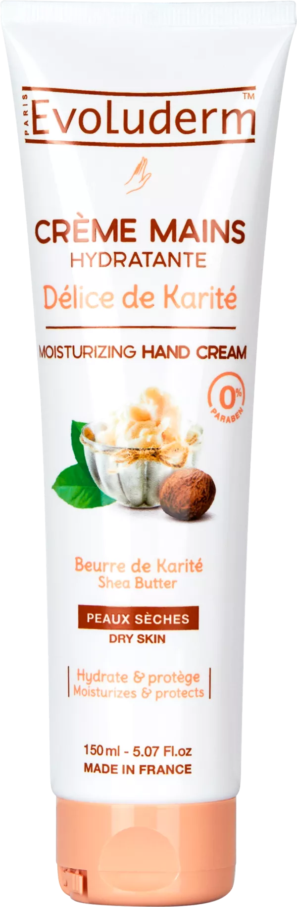 Crema Mains Hidratantee Délice De Karité 150ml - Evolu - imagen 1