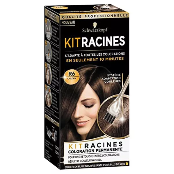 Tinte Permanente R6 Châtain Natural Couvre Racin - imagen 1