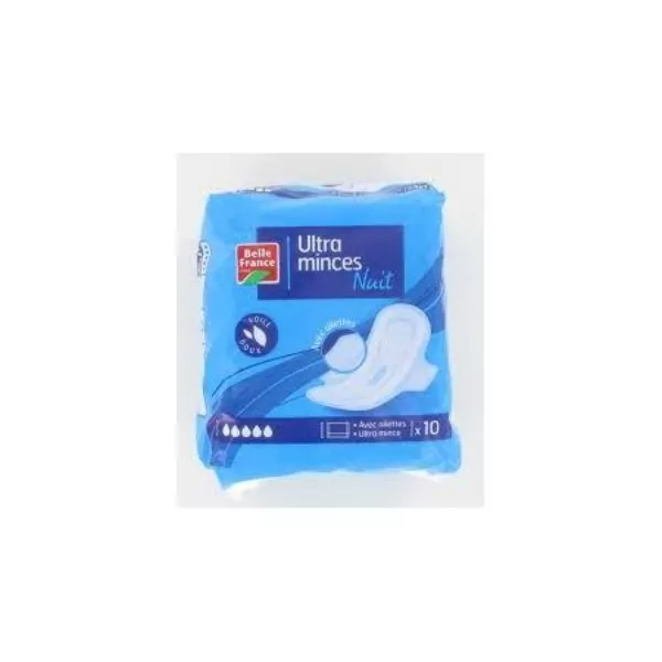Sserviette Ultra Mince Nuit X 10 - BELLE FRANCE - imagen 1