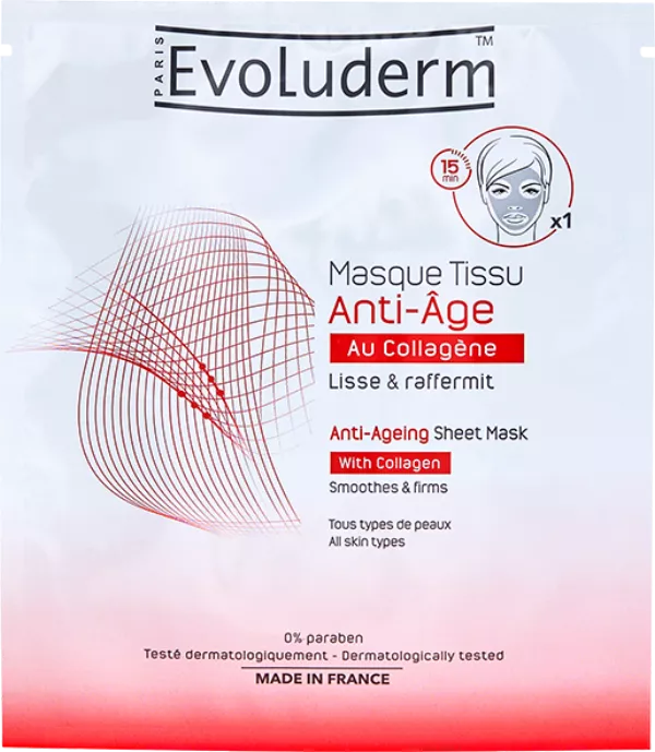 Mascarilla Tissu Anti-Âge Au Collagène - Evoluderm - imagen 1